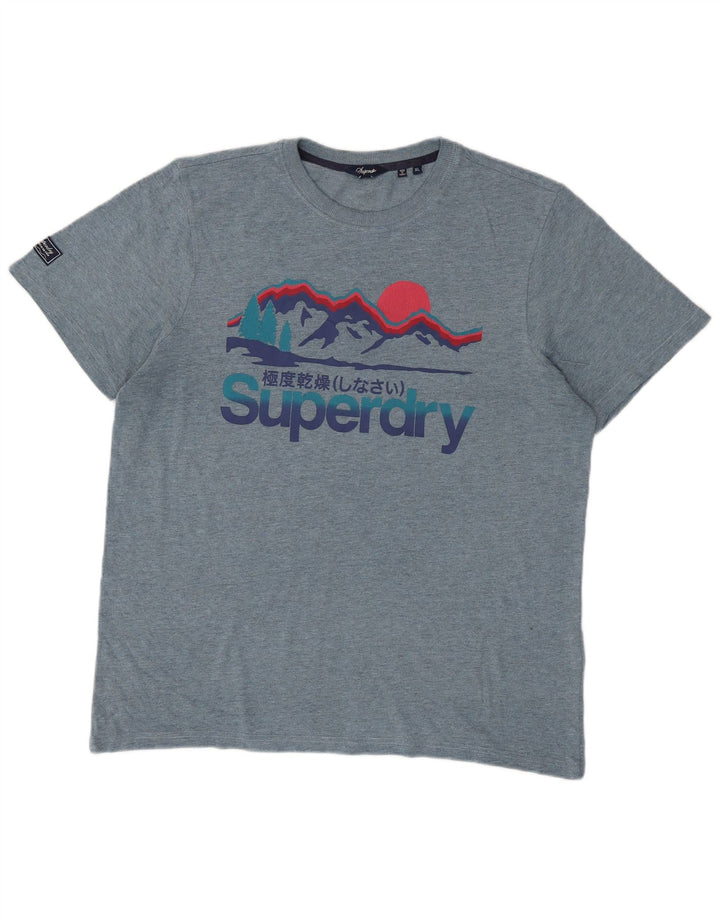 Camiseta gráfica masculina Superdry Top XL azul