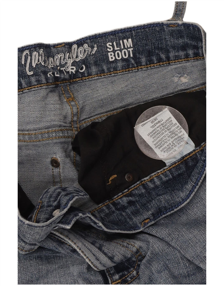 WRANGLER Masculino Slim Bootcut Jeans W36 L30 Azul Algodão