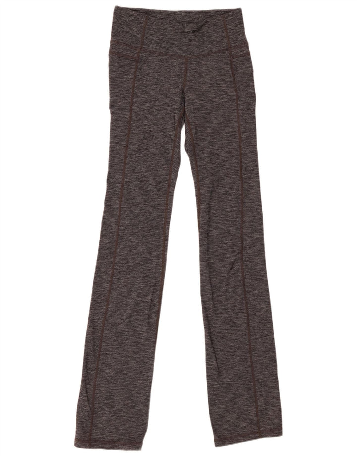 Leggings femininos ATHLETA Reino Unido 8 nylon manchado cinza pequeno