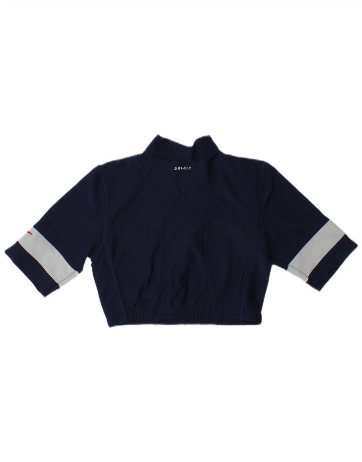 Top de treino Nike feminino com zíper e gola alta 12-13 anos grande azul marinho