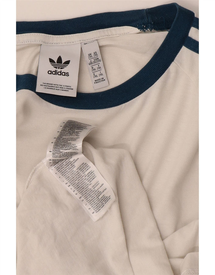 Camiseta masculina Adidas Top 2XL algodão branco