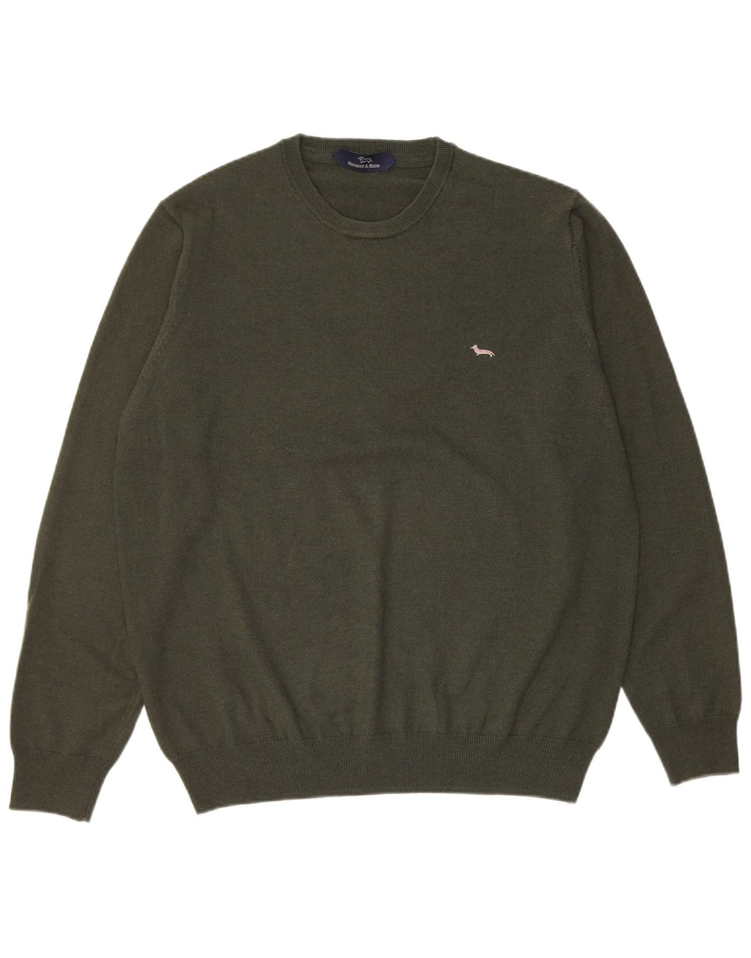Suéter masculino Harmont & Blaine com gola redonda XL de lã verde