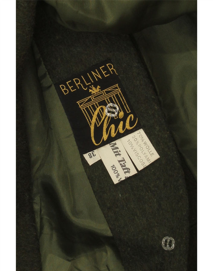 Casaco Poncho Feminino Vintage EU 38 Lã Cáqui Médio