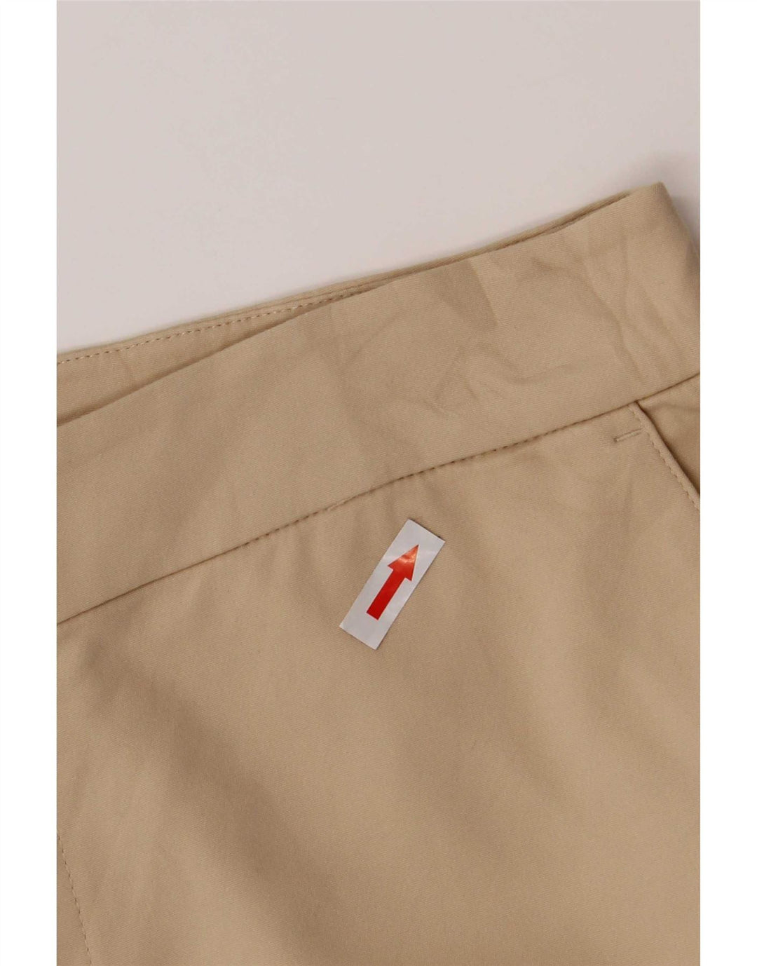 Shorts chino feminino Chaps US 8 médio W32 algodão bege