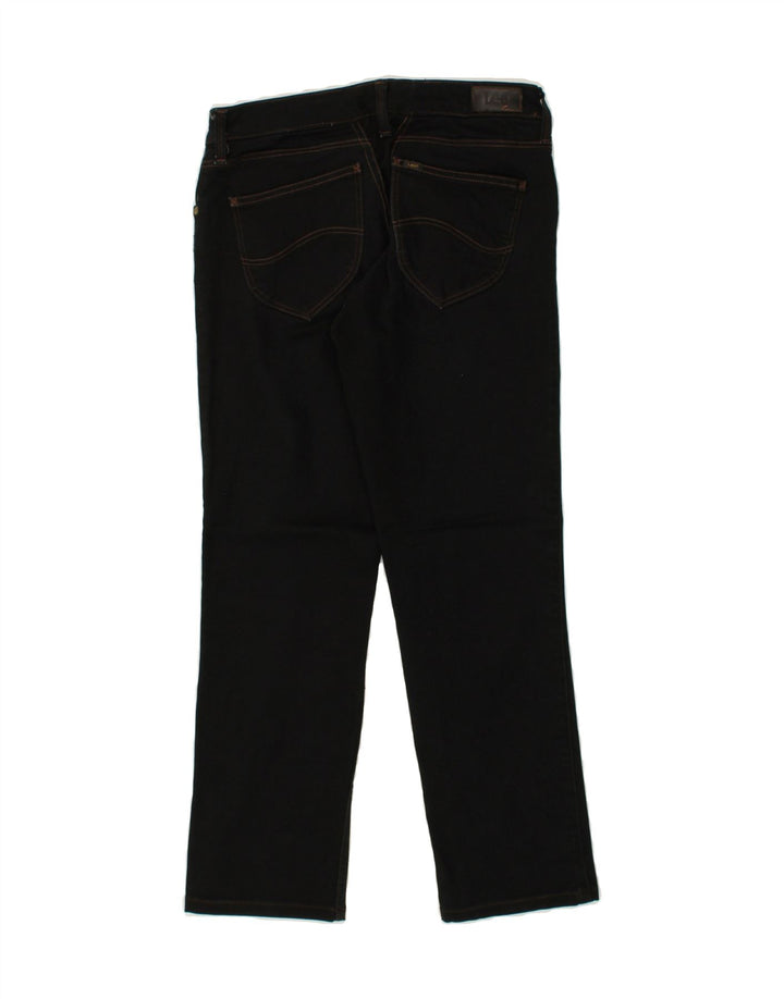 LEE Womens Straight Casual Trousers W28 L26 Black Cotton Vintage Lee and Second-Hand Lee from Messina Hembry 