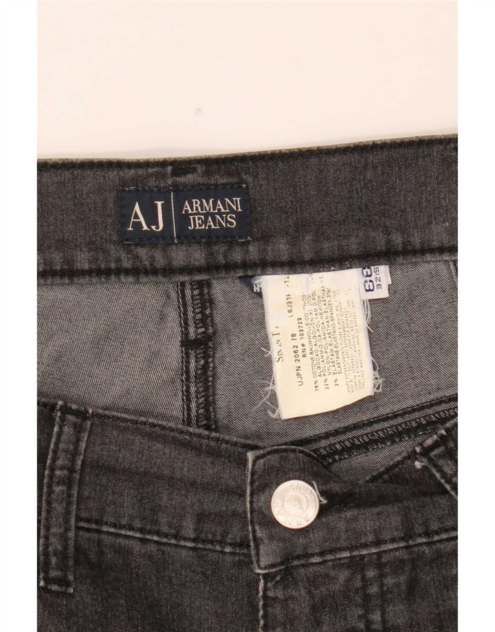 Armani Mens Jeans Slim W33 L29 Algodão Preto