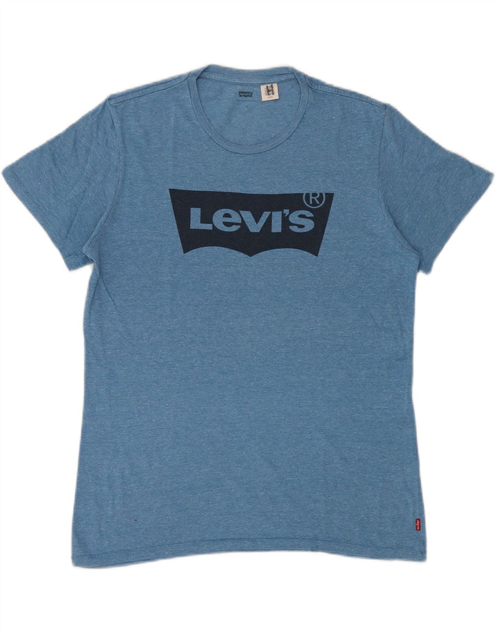 Camiseta masculina gráfica Levi's Top pequeno azul manchado