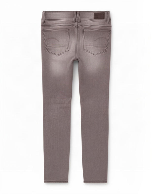 G-Star feminino Lynn cintura média jeans skinny W27 L30 algodão cinza