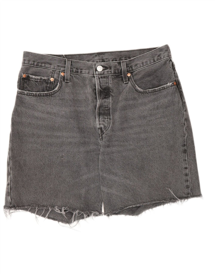 LEVI'S Masculino 501 Shorts Jeans W31 Algodão Cinza Médio