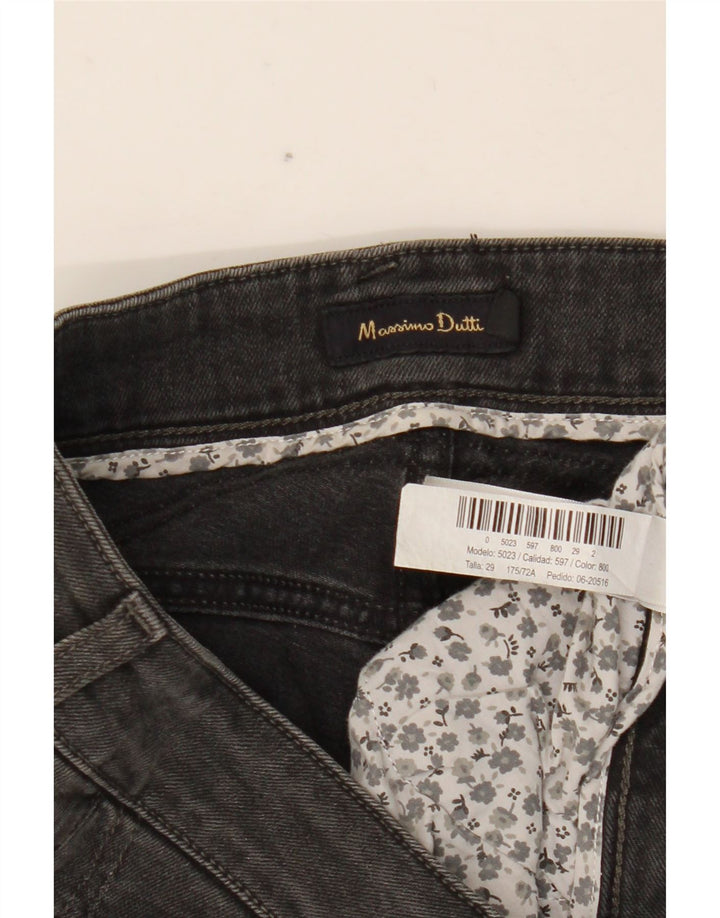 Calça jeans feminina Massimo Dutti W29 L33 cinza algodão