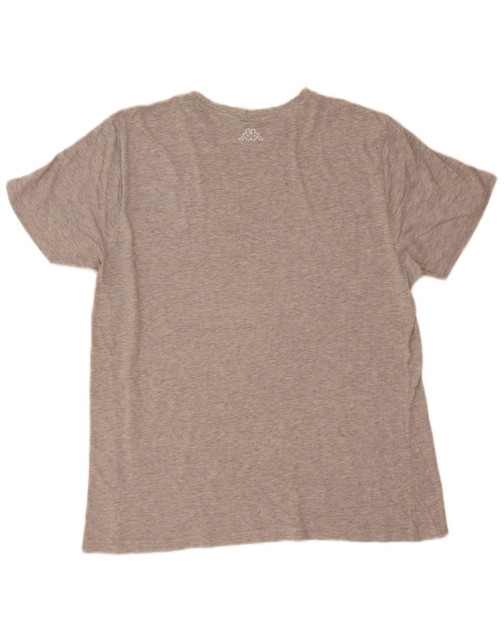 Camiseta gráfica masculina Kappa Top 2XL cinza manchado