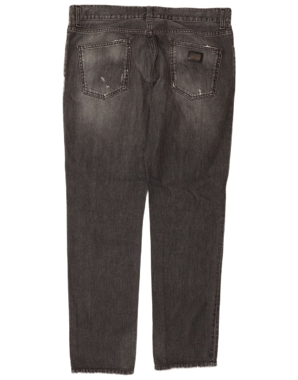 Dolce & Gabbana Jeans retos femininos desgastados IT 50 XL W36 L32 cinza