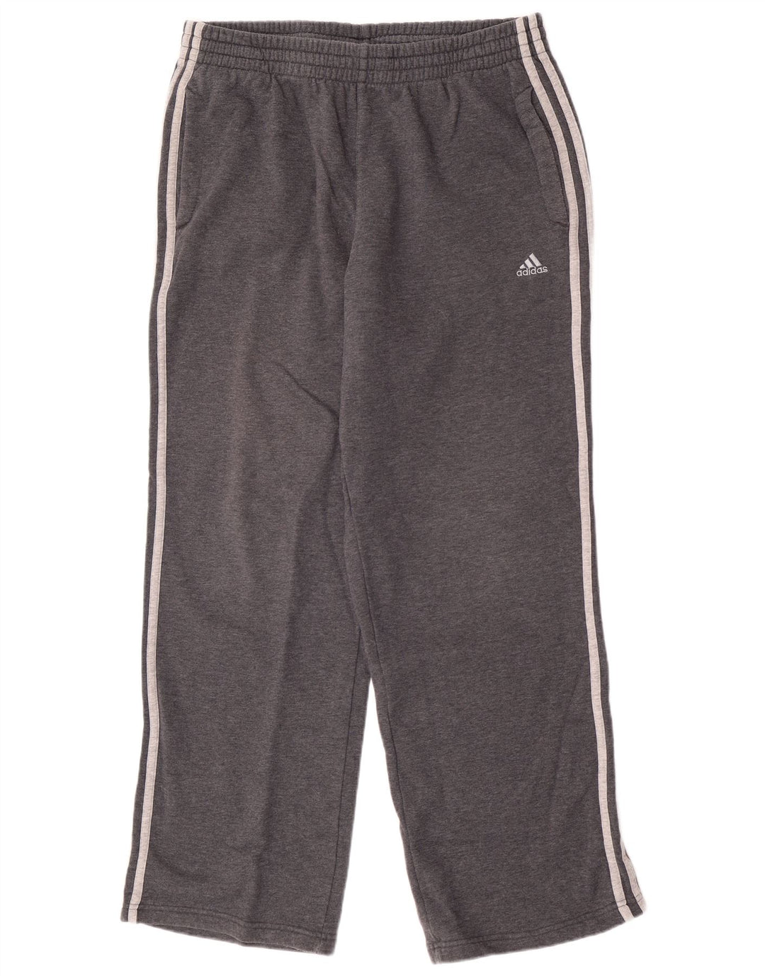 Calça de treino masculina Adidas grande algodão cinza