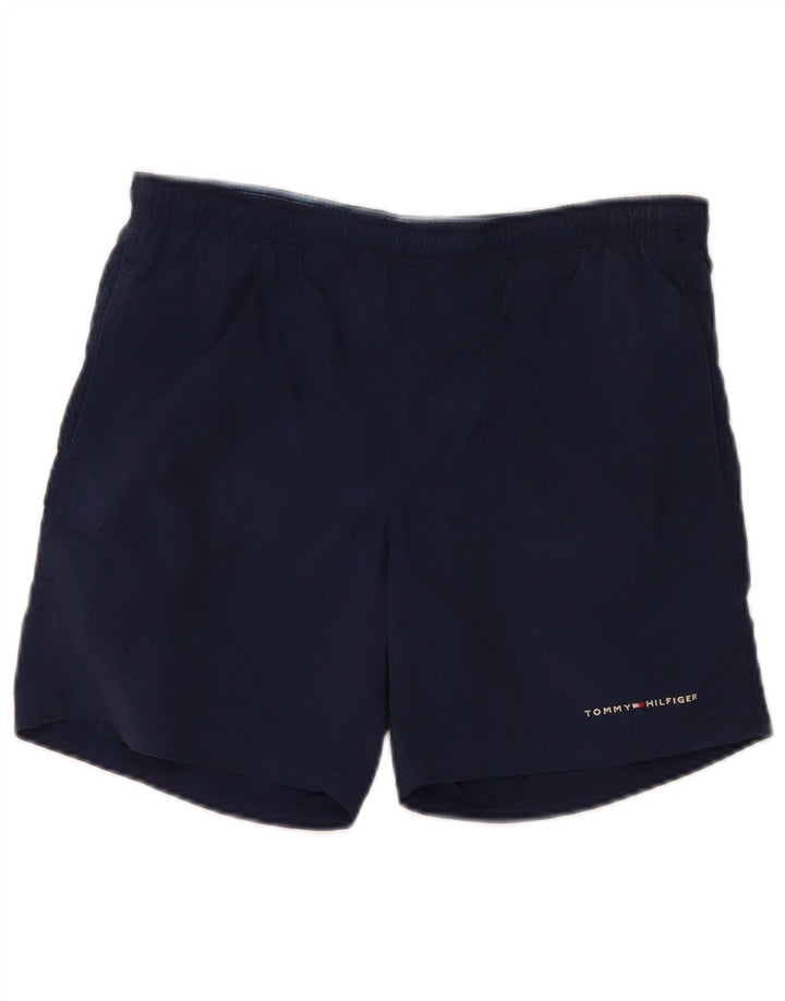 Shorts de natação masculino Tommy Hilfiger médio azul marinho