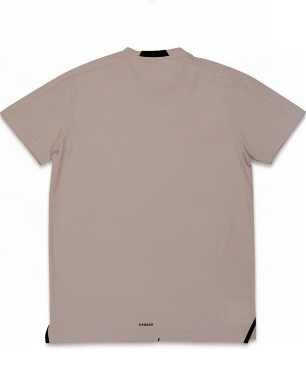 Camiseta masculina Adidas Top grande poliéster cinza