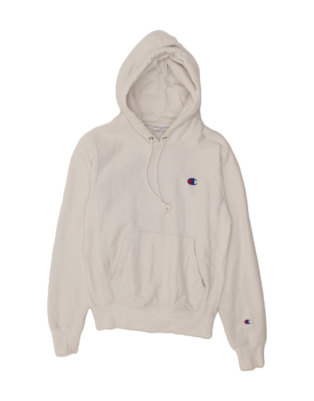 CHAMPION Mens Hoodie Jumper XS White Cotton Vintage Champion and Second-Hand Champion from Messina Hembry 