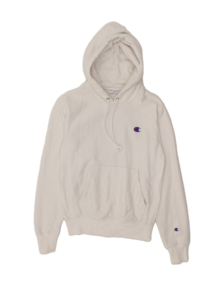 CHAMPION Mens Hoodie Jumper XS White Cotton Vintage Champion and Second-Hand Champion from Messina Hembry 