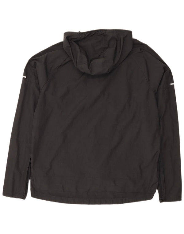 Nike Womens Running Hooded Tracksuit Top Jacket UK 14 Médio Preto