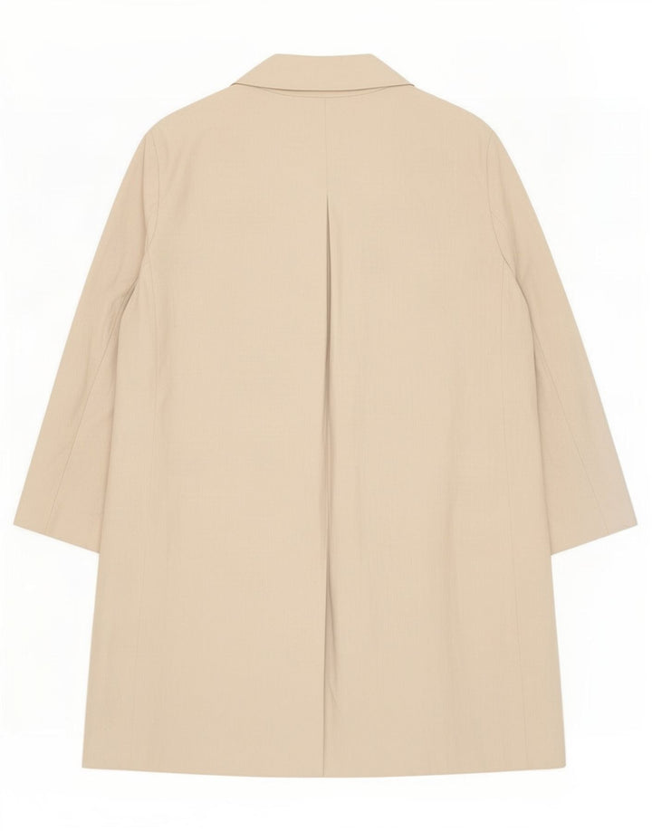 Sobretudo feminino Benetton UK 12 linho bege médio