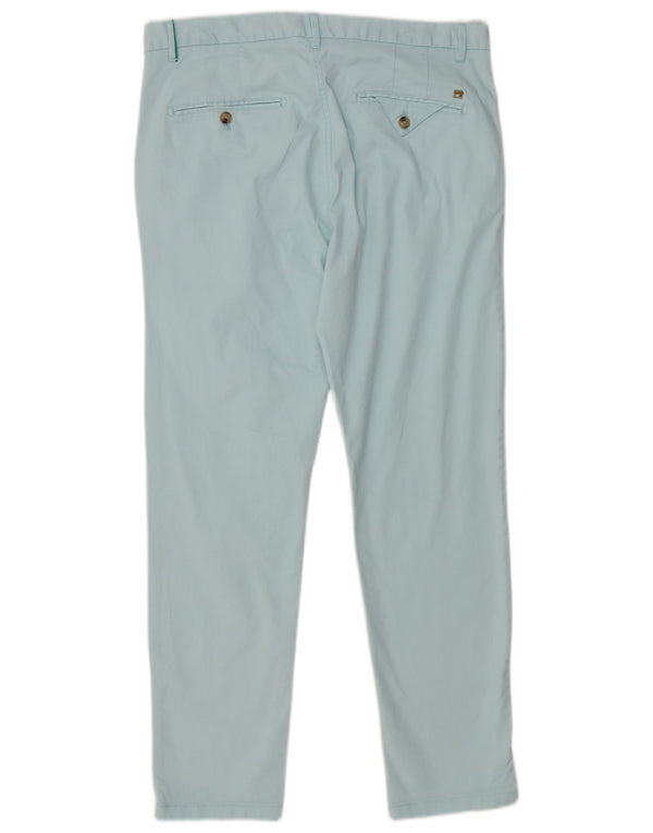Calça Chino Stuart Slim Feminina Scotch & Soda W33 L30 Azul Algodão