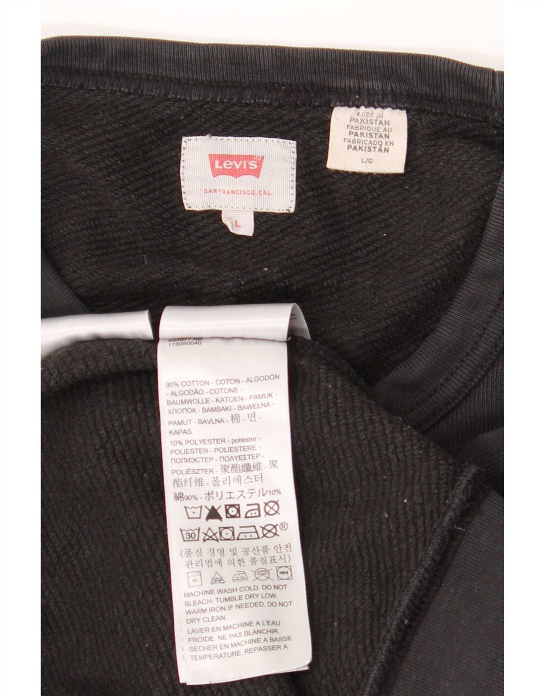 Moletom masculino Levi's Graphic Regular Fit grande algodão preto