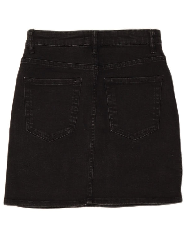 Saia jeans feminina Zara pequena W26 algodão preto