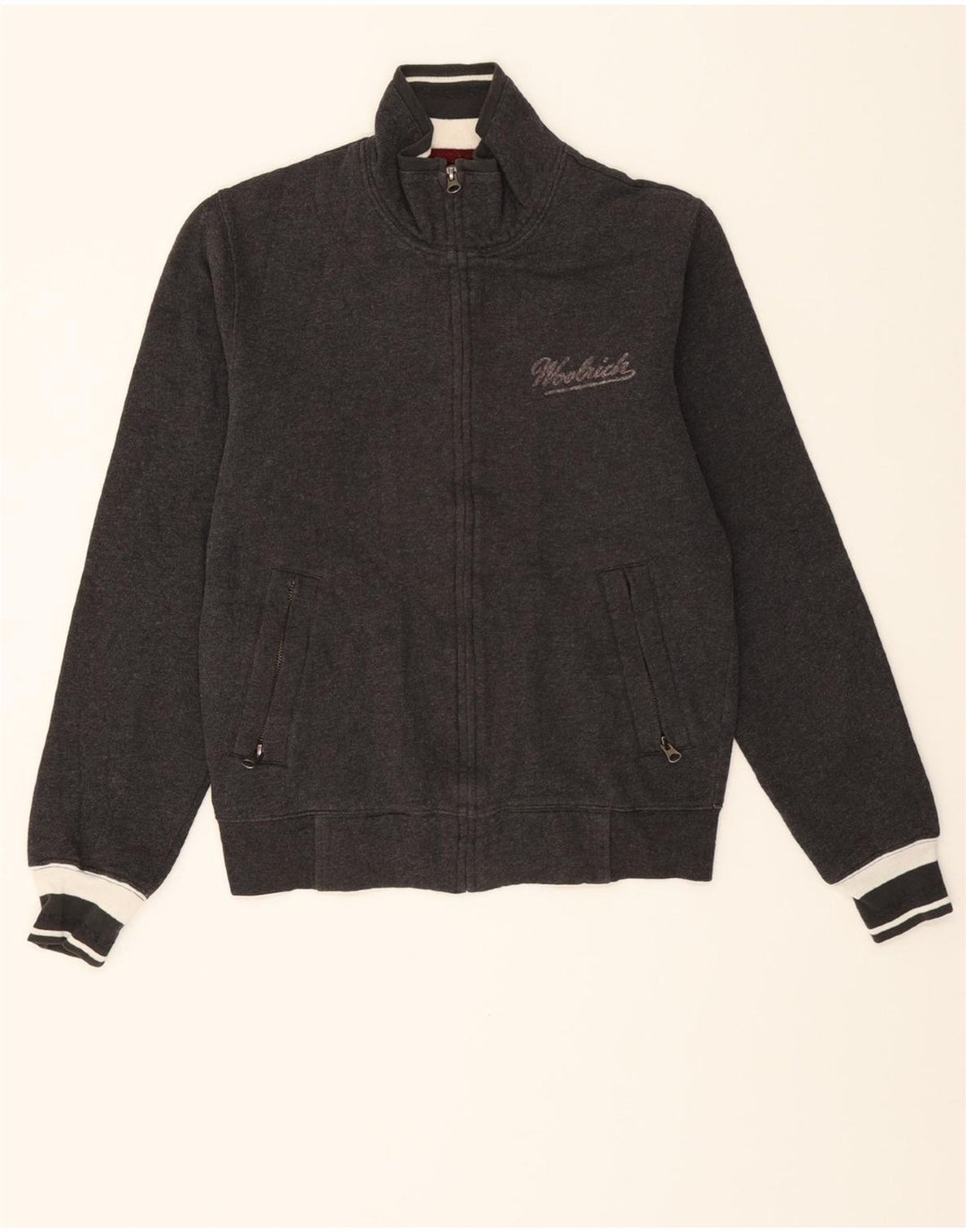WOOLRICH Mens Tracksuit Top Jacket Small Grey Cotton Vintage Woolrich and Second-Hand Woolrich from Messina Hembry 