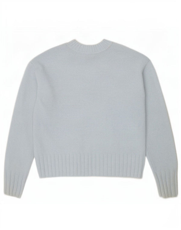 Suéter feminino Marks & Spencer com decote em V grande Reino Unido 6 XS azul