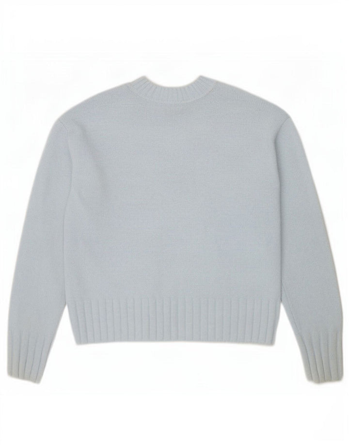 Suéter feminino Marks & Spencer com decote em V grande Reino Unido 6 XS azul