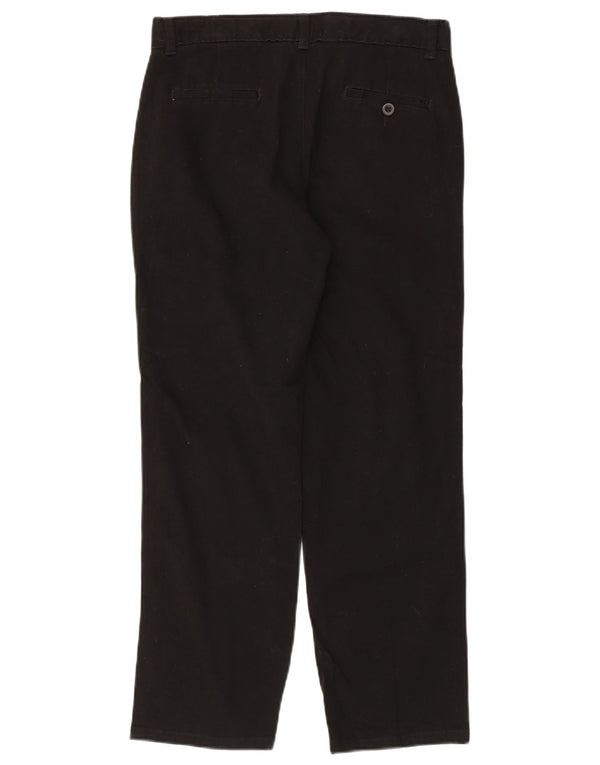 Calças Izod Boys Husky Straight Chino 13-14 Anos W28 L25 Algodão Preto