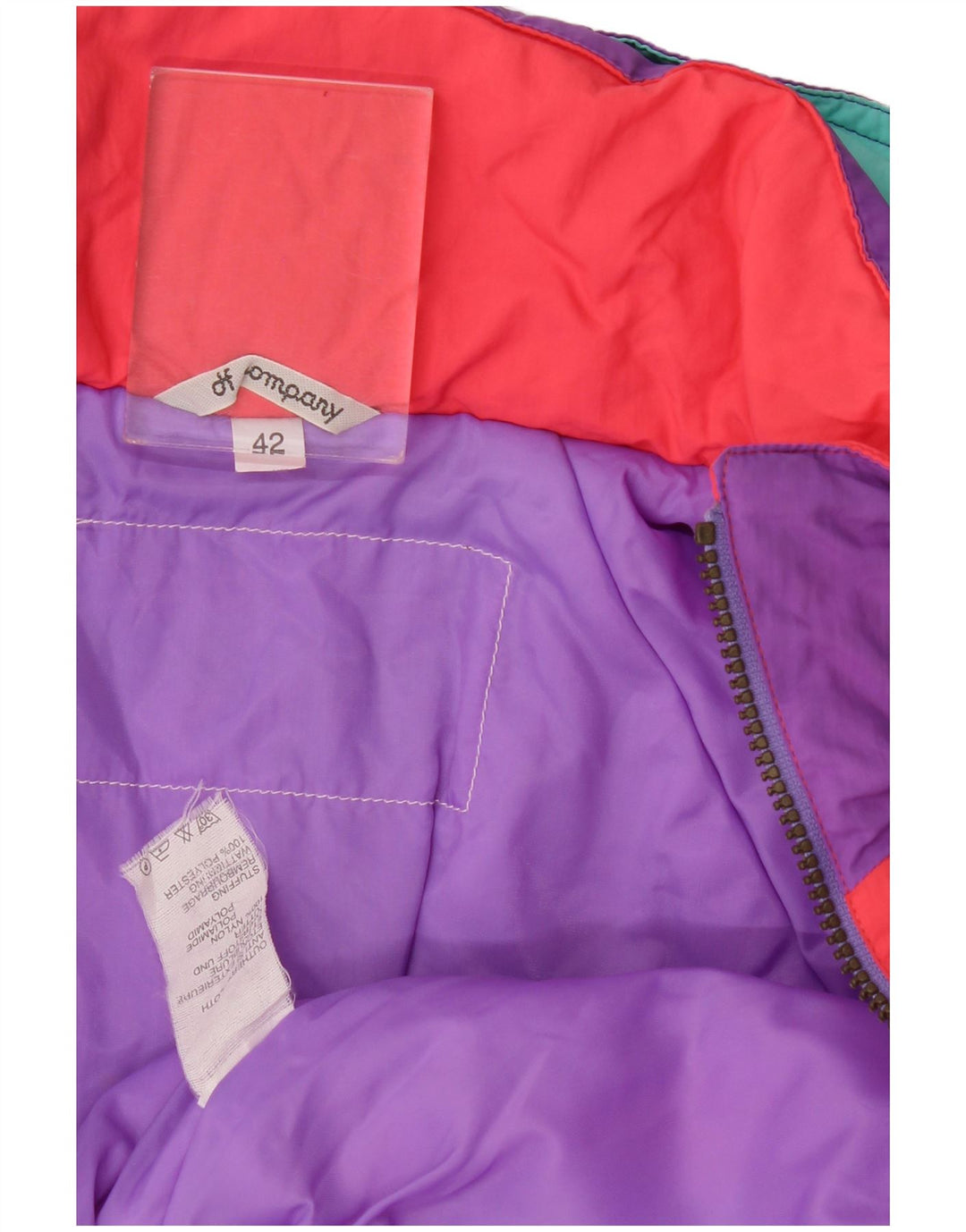 Macacão de esqui feminino vintage IT 42 Medium Multicolor Colorblock