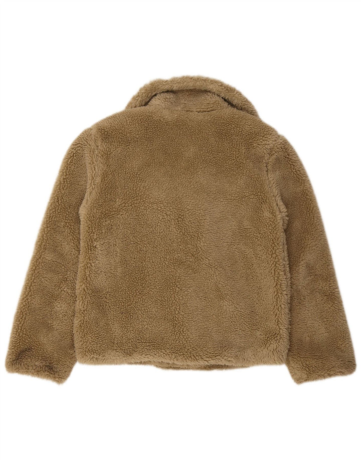 Jaqueta feminina de urso de pelúcia Weird Fish Sherpa Reino Unido 12 poliéster bege médio
