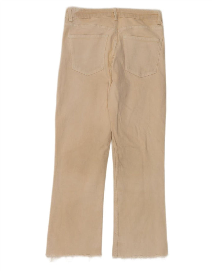 Calça casual feminina Zara Bootcut EU 40 Médio W30 L26 Bege