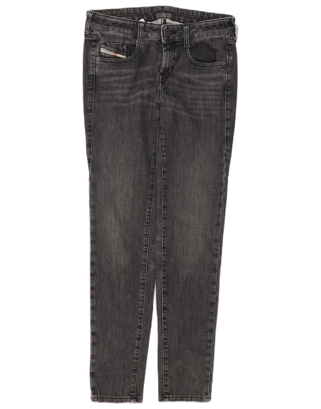 Jeans skinny feminino DIESEL W26 L30 algodão cinza