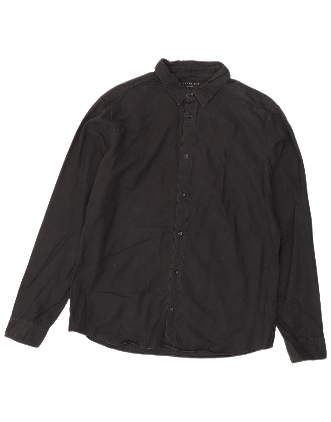 Camisa masculina ALL SAINTS XL algodão preto