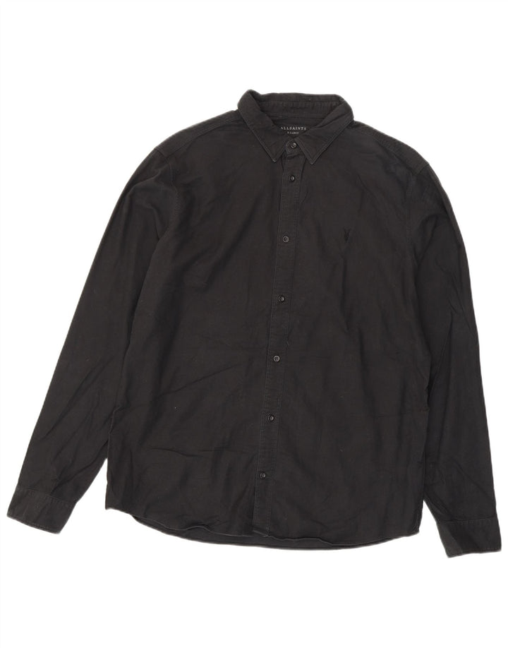 Camisa masculina ALL SAINTS XL algodão preto