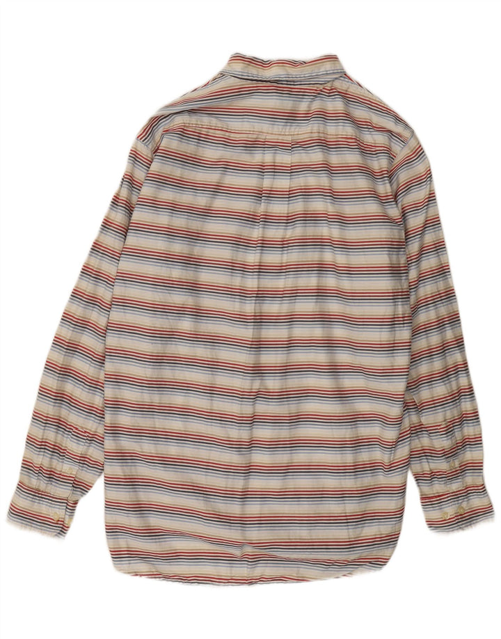 MARINA YACHTING Camisa masculina tamanho 43 grande algodão listrado multicolorido