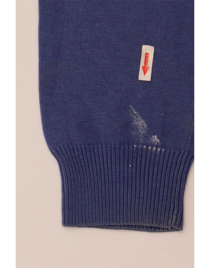 Suéter masculino Gant com gola redonda e algodão azul médio
