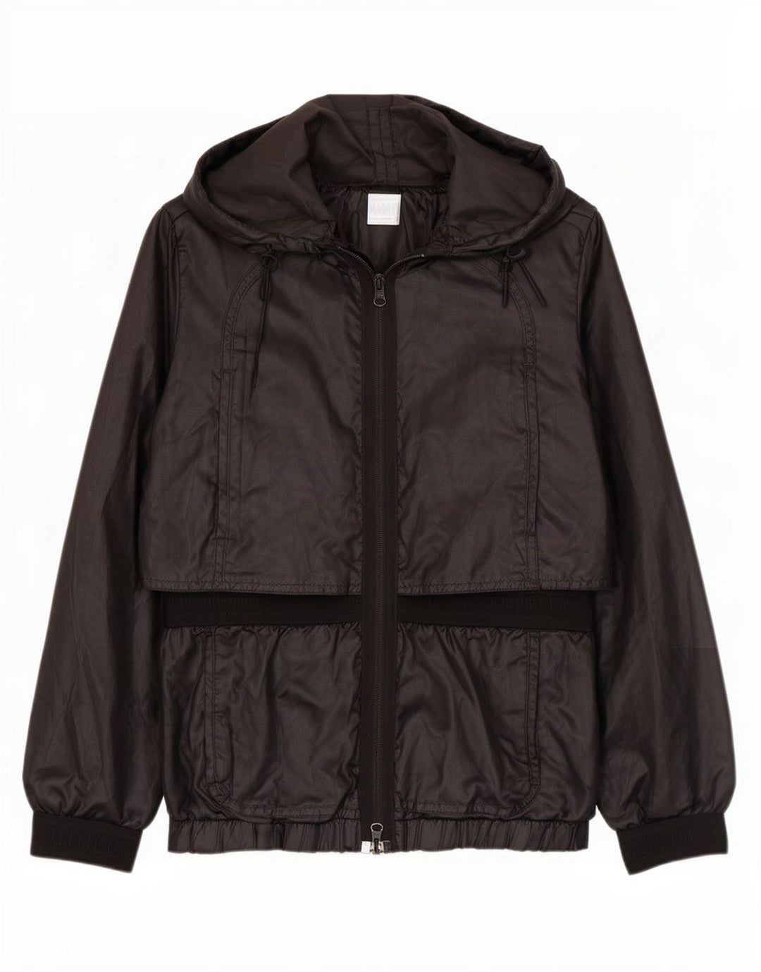 Casaco de chuva com capuz feminino Adidas EU 34 pequeno preto