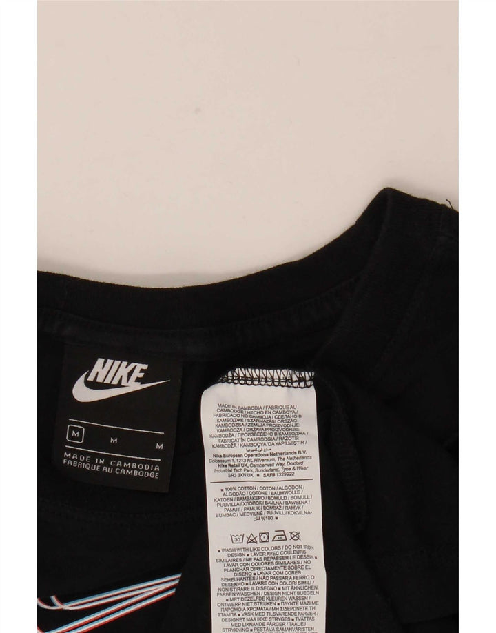 Camiseta Nike Feminina Crop Top UK 14 Médio Algodão Preto