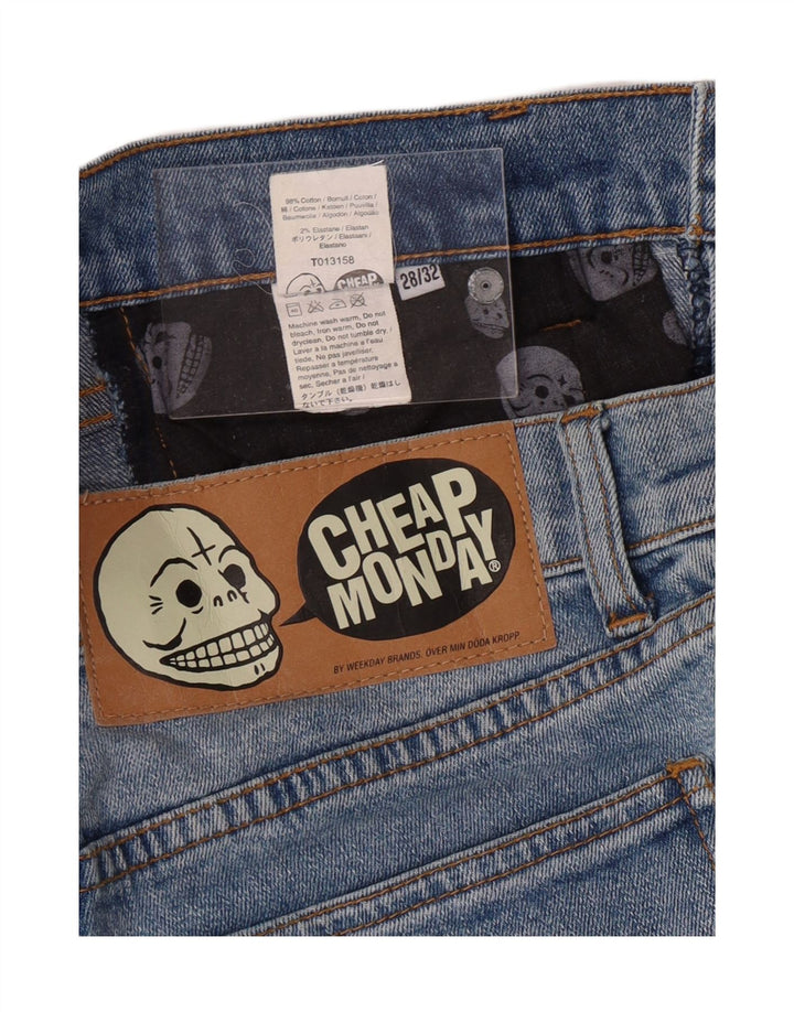 CHEAP MONDAY Calça jeans feminina slim W28 L32 algodão azul