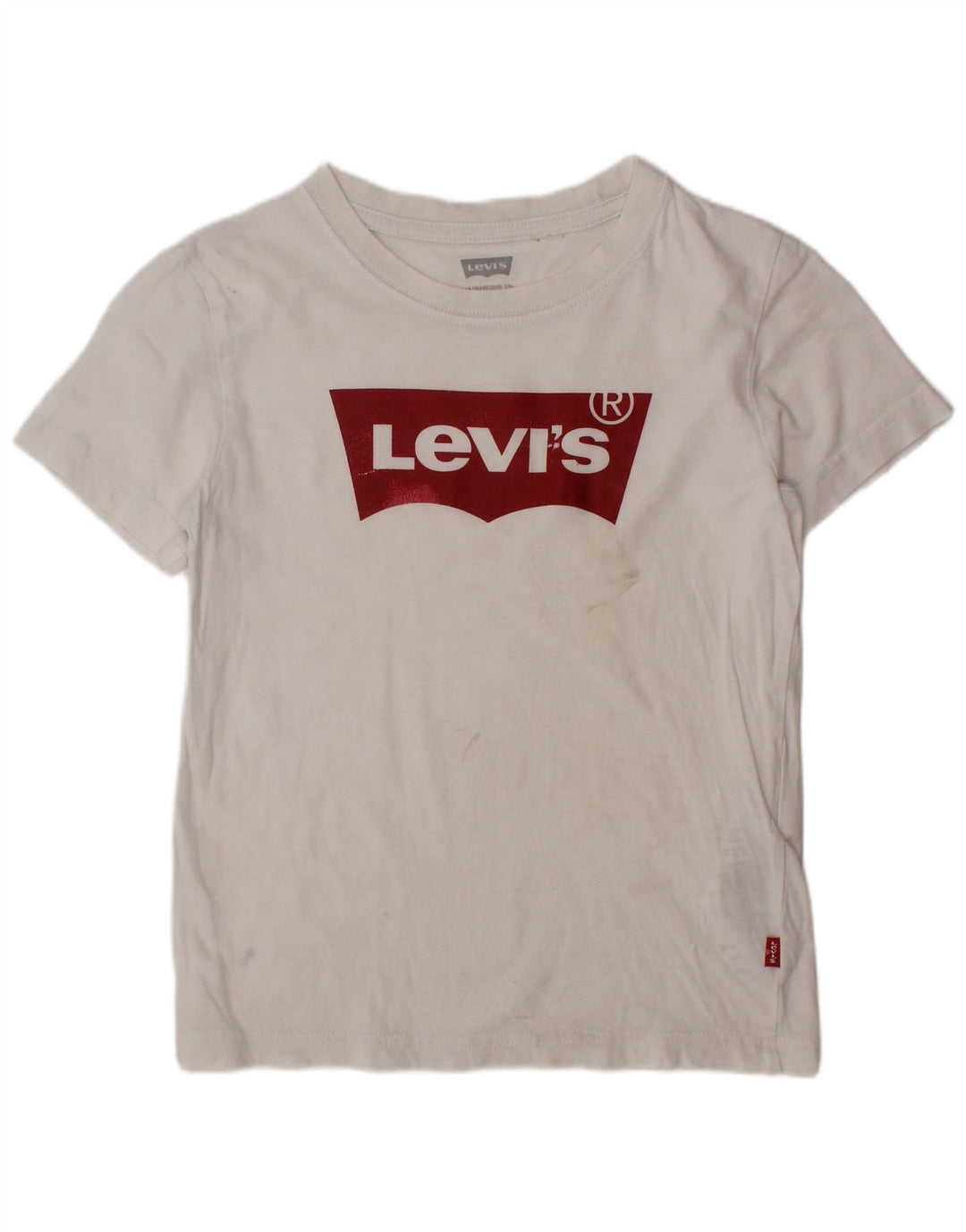 Camiseta gráfica feminina LEVI'S 5-6 anos algodão branco