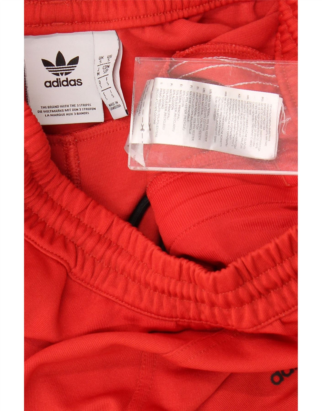 ADIDAS Mens Graphic Sport Shorts Pequeno Poliéster Vermelho