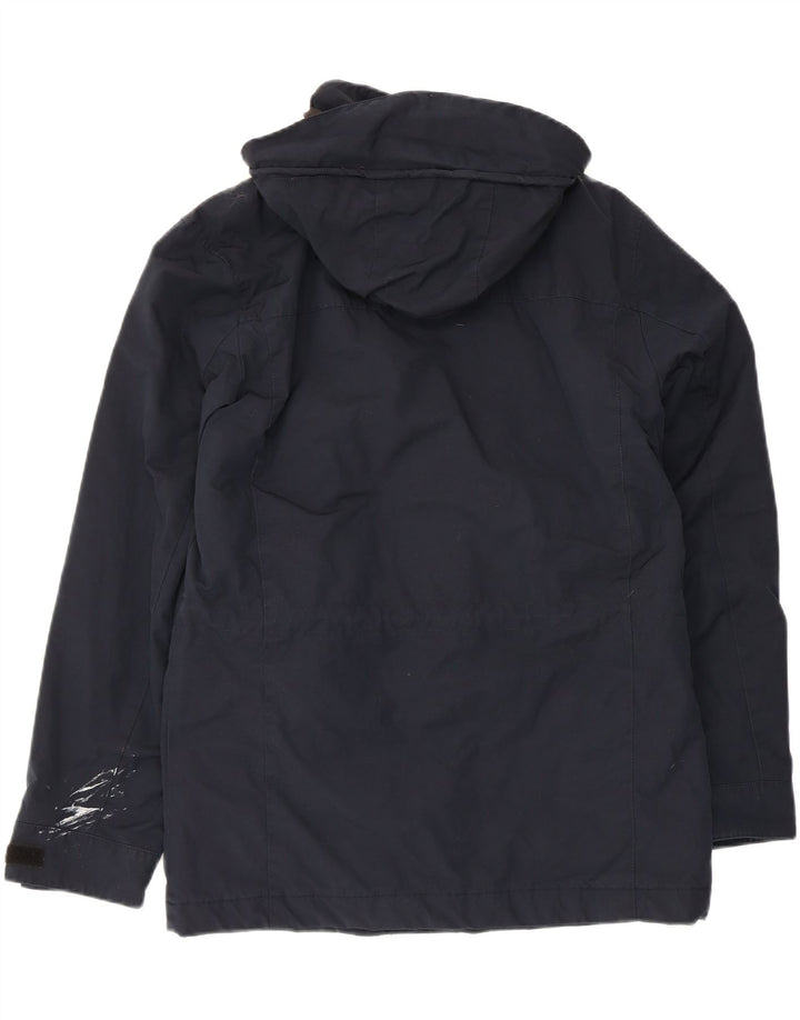 Jaqueta Parka masculina com capuz MARKS & SPENCER Reino Unido 36 pequena azul marinho