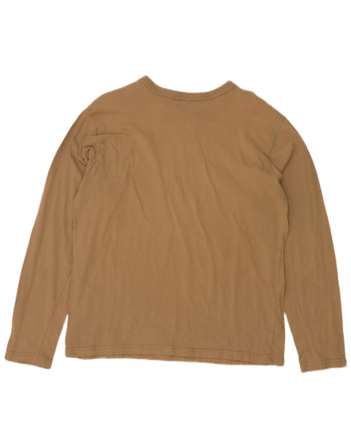 Ellesse Top gráfico feminino manga comprida Reino Unido 16 grande marrom