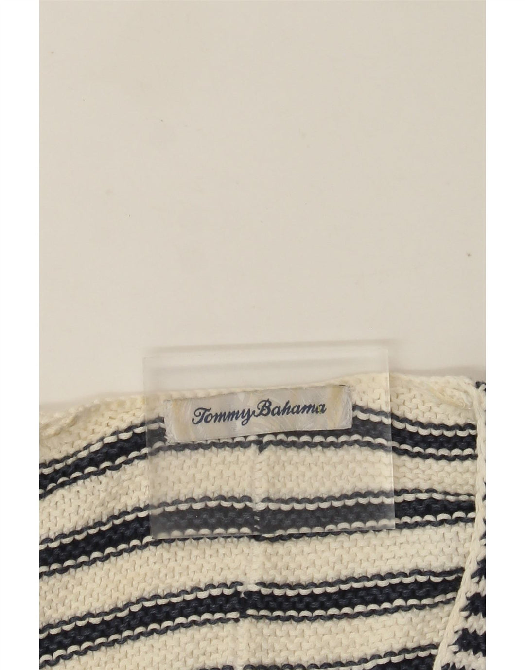 Suéter feminino Tommy Bahama com decote em V UK 14 Médio Off White Náutico