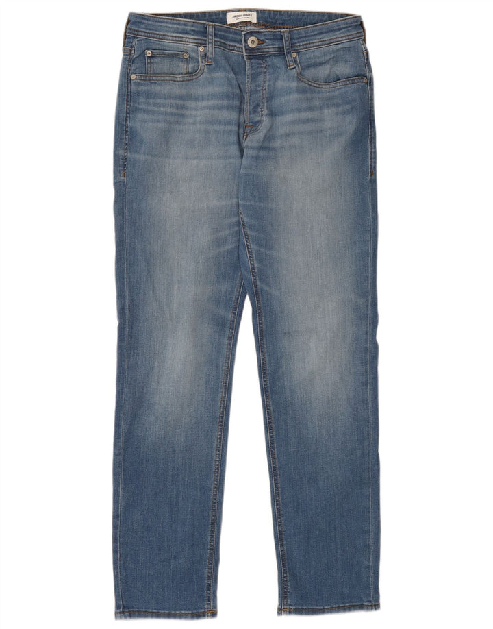 Jeans retos masculinos JACK & JONES W31 L32 algodão azul