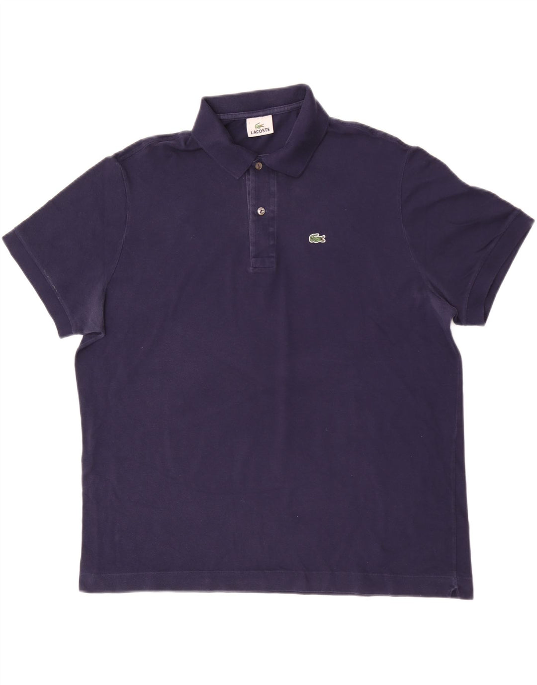 Camisa polo masculina Lacoste tamanho 7 2XL azul marinho