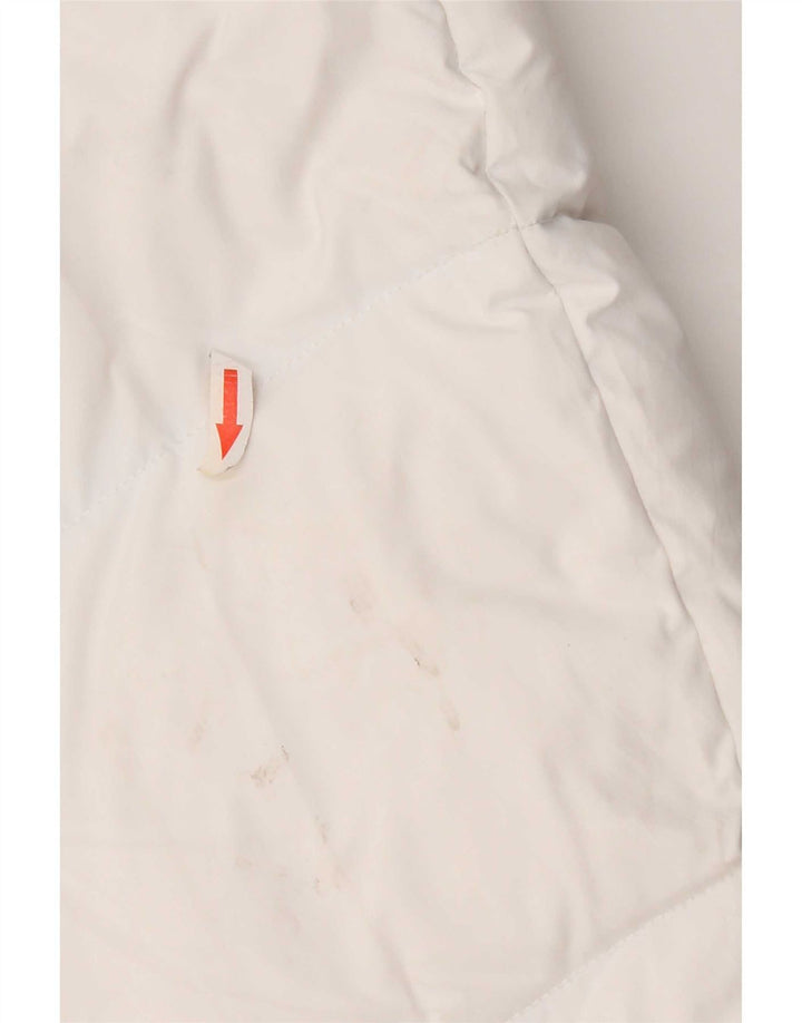 Jaqueta masculina acolchoada com capuz Tommy Hilfiger Reino Unido 38 poliéster branco médio