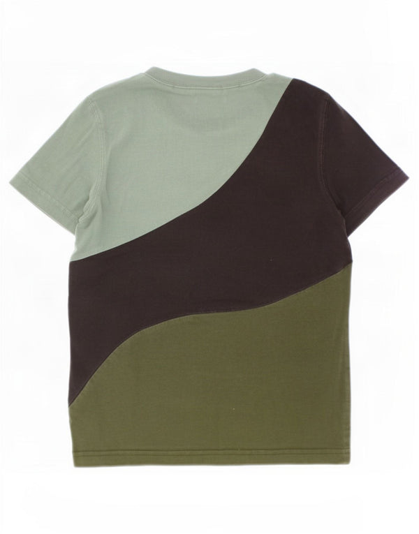 Camiseta Puma Boys Graphic Top 7-8 Anos Verde Colorblock